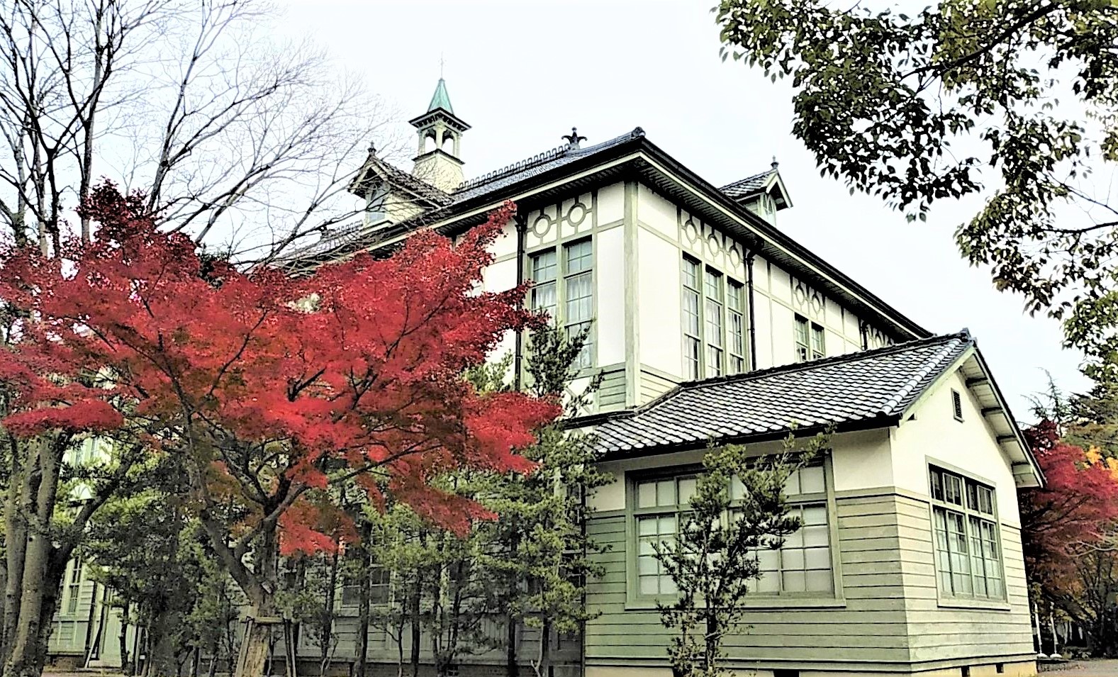 紅葉と重要文化財の近代建築物 ～ 奈良女子大学キャンバス ～ | SS